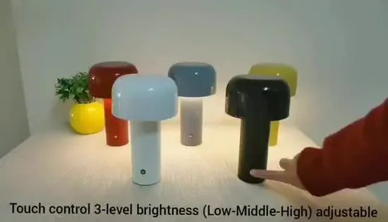 USB 재충전용 버섯 LED 램프를 가진 도매 실리콘 테이블 밤 빛
