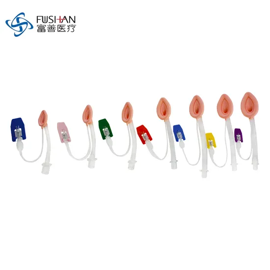 중국 Fushan 의료 뜨거운 판매 제품 CE ISO FDA와 일회용 실리콘 후두 마스크 기도 Lma 마취